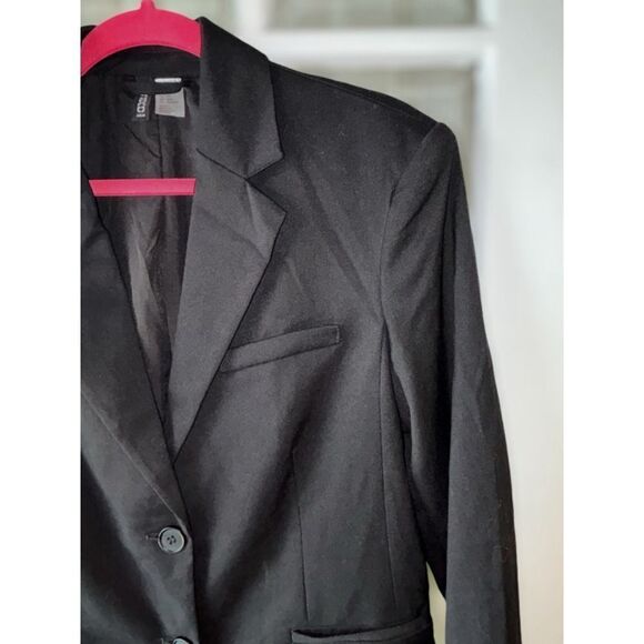 H&M Divided Women’s XS Black Double-Breasted Long Sleeved Oversized Blazer - Picture 2 of 11